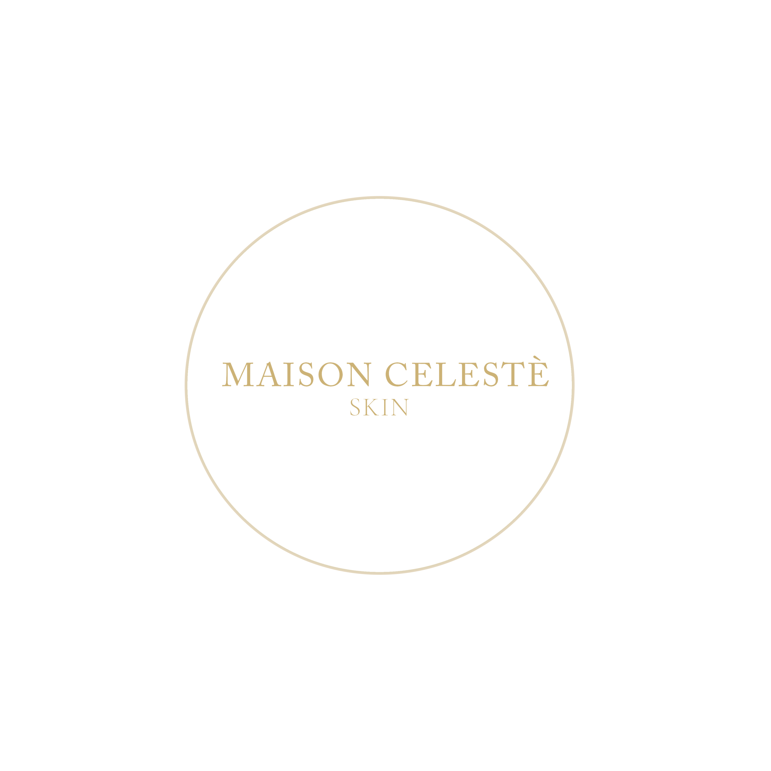 Maison Celeste Skin — Circular logo on white